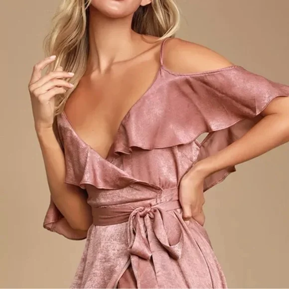 Lulu's Blush Ruffle Maxi Dress - Picture 4 of 4